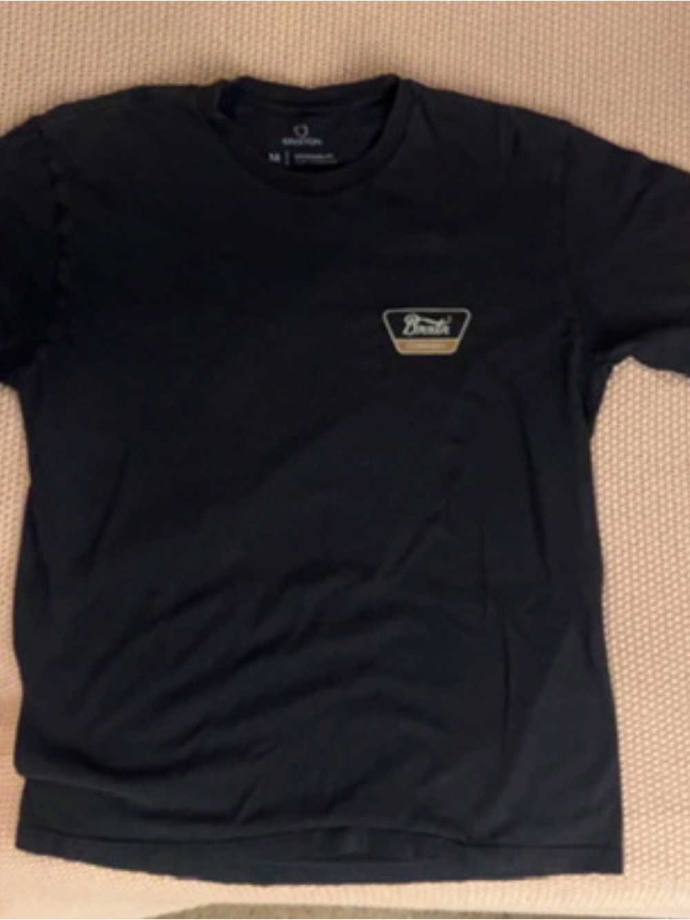 Brixton Company Men’s Medium Black Standard Fit Logo Graphic T-Shirt